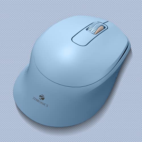 ZEBRONICS Zeb-AKO Wireless Mouse, 2.4GHz with USB Nano Receiver, High Precision Optical Tracking, 3 Buttons, (Blue) ZEBRONICS Zeb-AKO Wireless Mouse, 2.4GHz with USB Nano Receiver, High Precision Optical Tracking, 3 Buttons, (Blue)
