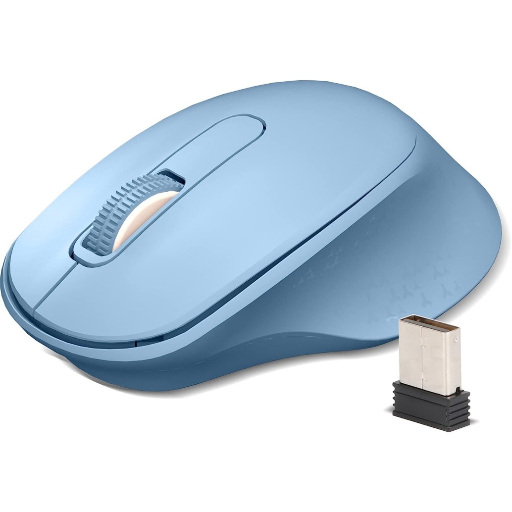 ZEBRONICS Zeb-AKO Wireless Mouse, 2.4GHz with USB Nano Receiver, High Precision Optical Tracking, 3 Buttons, (Blue)