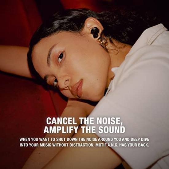 Marshall Motif True Wireless Noise Canceling in Ear Earbuds, Black