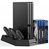 New World Universal Vertical Stand for PS4 Slim Pro Regular Playstation 4, Controller