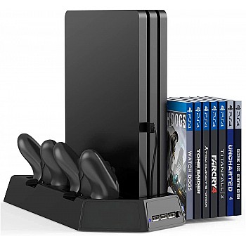 New World Universal Vertical Stand for PS4 Slim Pro Regular Playstation 4, Controller