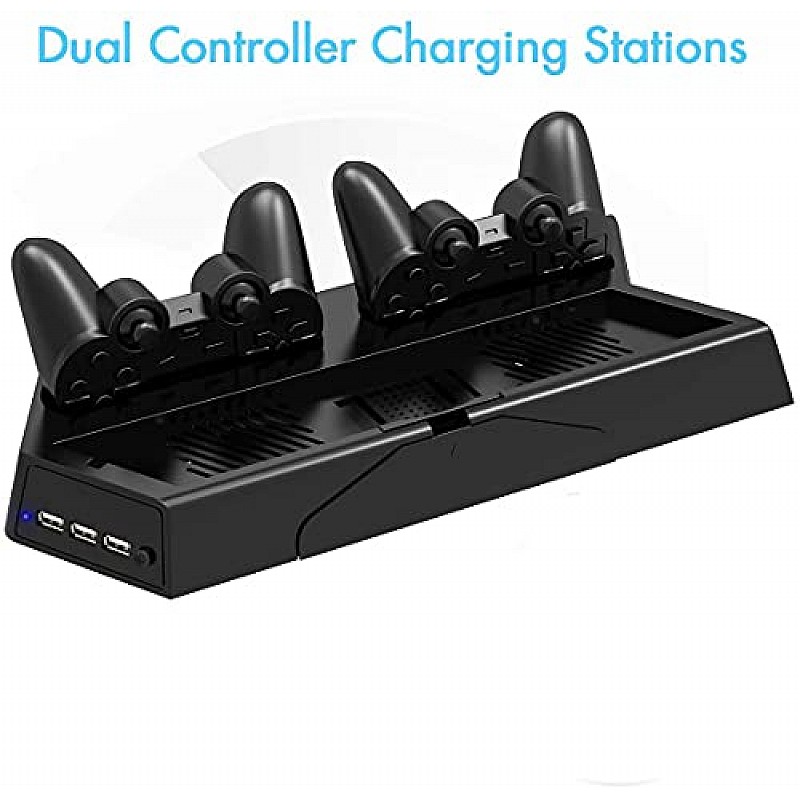 New World Universal Vertical Stand for PS4 Slim Pro Regular Playstation 4, Controller