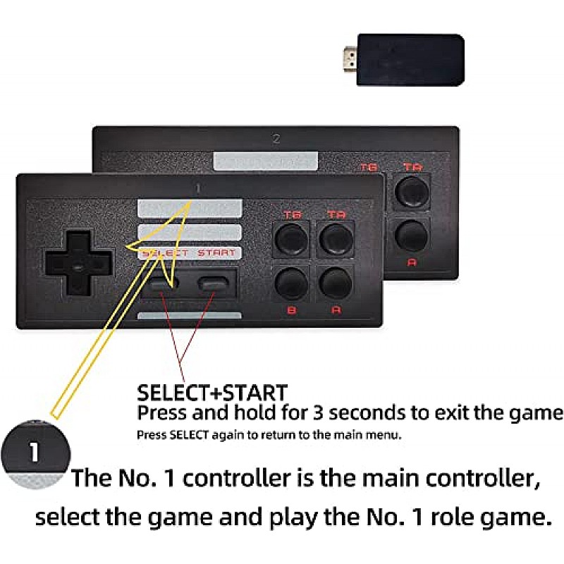 New World TV Video Games Old Arcade Classic Retro TV Game Console HDMI Version Game Stick 626 Inbuilt Games with 2 Wireless Controller