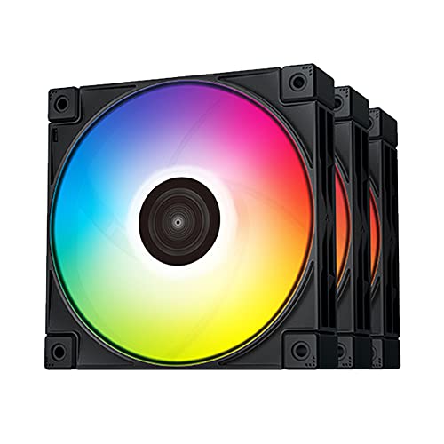 Deepcool FC120(3 in 1) - 1800RPM- 4pin PWM RGB Case Fan- Black - R-FC120-BKAMN3-G-1 Deepcool FC120(3 in 1) - 1800RPM- 4pin PWM RGB Case Fan- Black - R-FC120-BKAMN3-G-1