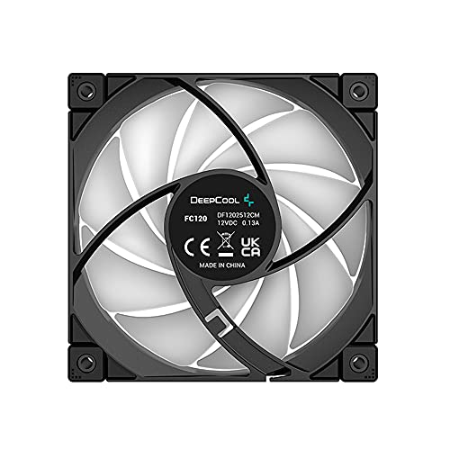 Deepcool FC120(3 in 1) - 1800RPM- 4pin PWM RGB Case Fan- Black - R-FC120-BKAMN3-G-1 Deepcool FC120(3 in 1) - 1800RPM- 4pin PWM RGB Case Fan- Black - R-FC120-BKAMN3-G-1