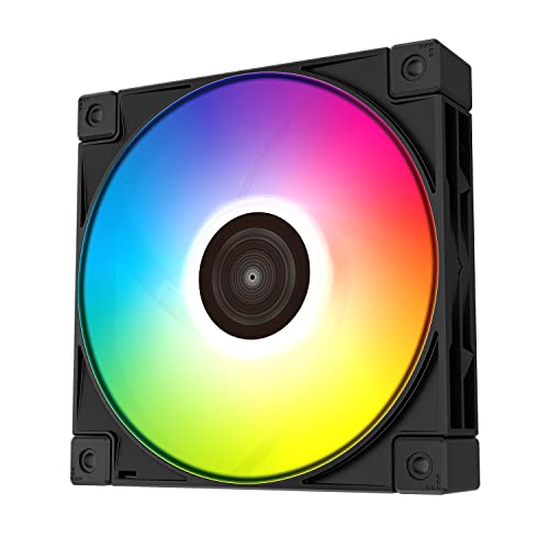 Deepcool FC120(3 in 1) - 1800RPM- 4pin PWM RGB Case Fan- Black - R-FC120-BKAMN3-G-1 Deepcool FC120(3 in 1) - 1800RPM- 4pin PWM RGB Case Fan- Black - R-FC120-BKAMN3-G-1