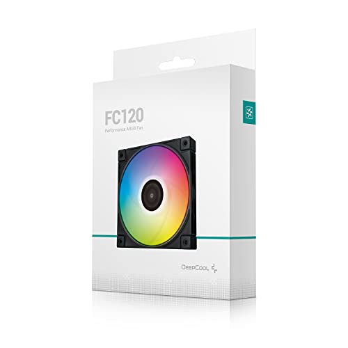 Deepcool FC120(3 in 1) - 1800RPM- 4pin PWM RGB Case Fan- Black - R-FC120-BKAMN3-G-1 Deepcool FC120(3 in 1) - 1800RPM- 4pin PWM RGB Case Fan- Black - R-FC120-BKAMN3-G-1