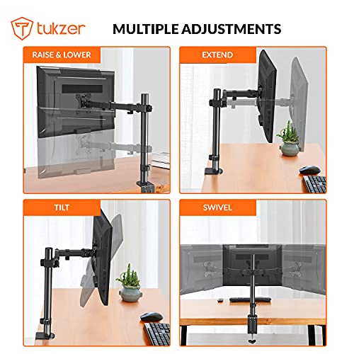 Tukzer Single 13 to 27-inch(33 to 68.5cm) LCD Monitor Desk Mount Stand, Height Adjustable Arm Mount Tukzer Single 13 to 27-inch(33 to 68.5cm) LCD Monitor Desk Mount Stand, Height Adjustable Arm Mount