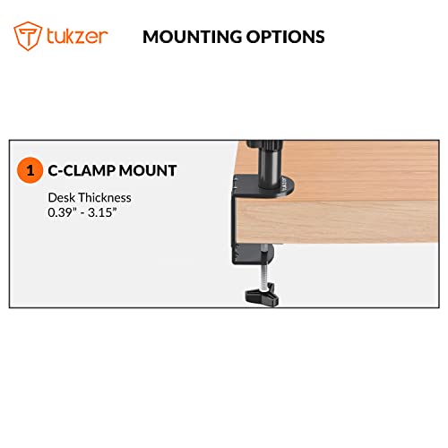 Tukzer Single 13 to 27-inch(33 to 68.5cm) LCD Monitor Desk Mount Stand, Height Adjustable Arm Mount Tukzer Single 13 to 27-inch(33 to 68.5cm) LCD Monitor Desk Mount Stand, Height Adjustable Arm Mount
