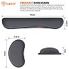 Tukzer Wrist Rest Pad, Mouse Wrist Cushion Support Lightweight for Easy Typing Pain Relief Black