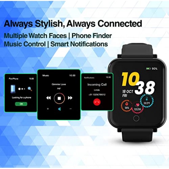 GOQii Smart Vital Plus SpO2 1.57"Smartwatch Black