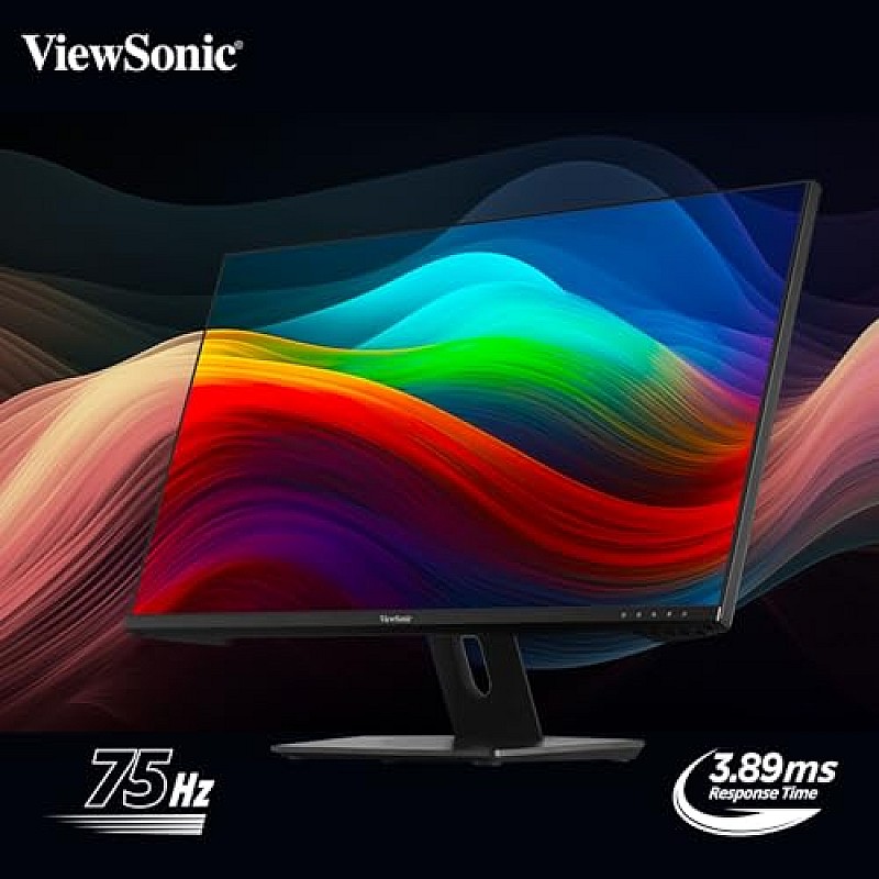 ViewSonic VX2480 24 Inch 2k 2560-1440 Pixel IPS Monitor with 3-side Bezel Less, 75Hz Black