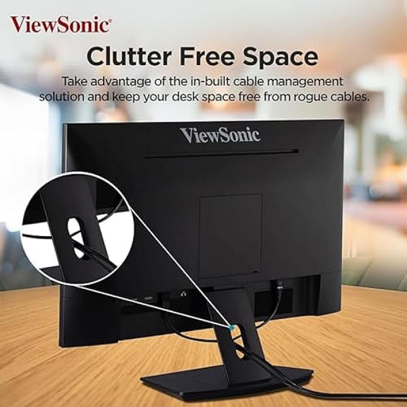 ViewSonic VX2480 24 Inch 2k 2560-1440 Pixel IPS Monitor with 3-side Bezel Less, 75Hz Black