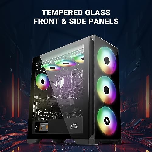 Ant Esports ICE-320TG Mid Tower Computer Case I Gaming Cabinet Supports ATX, Micro-ATX, Motherboard Black Ant Esports ICE-320TG Mid Tower Computer Case I Gaming Cabinet Supports ATX, Micro-ATX, Motherboard Black