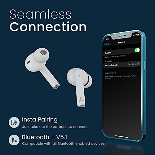 Ambrane Dots Asta True Wireless Earbuds with 36 Hours Playtime,Instant pairing with Bluetooth (White) Ambrane Dots Asta True Wireless Earbuds with 36 Hours Playtime,Instant pairing with Bluetooth (White)