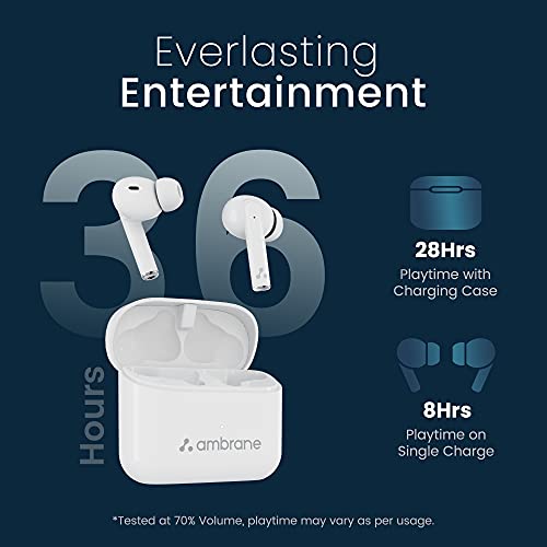 Ambrane Dots Asta True Wireless Earbuds with 36 Hours Playtime,Instant pairing with Bluetooth (White) Ambrane Dots Asta True Wireless Earbuds with 36 Hours Playtime,Instant pairing with Bluetooth (White)
