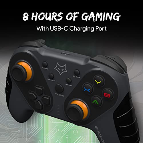 EvoFox Elite Ops Wireless Gamepad for Google TV and Android TV 8+ Hours of Play Time (Dusk Grey) EvoFox Elite Ops Wireless Gamepad for Google TV and Android TV 8+ Hours of Play Time (Dusk Grey)