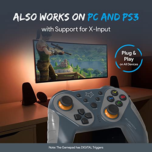 EvoFox Elite Ops Wireless Gamepad for Google TV and Android TV 8+ Hours of Play Time (Dusk Grey) EvoFox Elite Ops Wireless Gamepad for Google TV and Android TV 8+ Hours of Play Time (Dusk Grey)