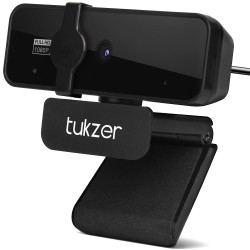 Tukzer 2.1 MP Full HD 1080P Web Camera CMOS Webcam with Microphone 360° Rotatable Tripod Ready Mount Plug-n-Play USB for Windows Mac (C01)
