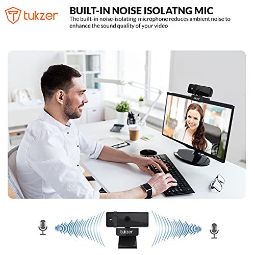 Tukzer 2.1 MP Full HD 1080P Web Camera CMOS Webcam with Microphone 360° Rotatable Tripod Ready Mount Plug-n-Play USB for Windows Mac (C01) Tukzer 2.1 MP Full HD 1080P Web Camera CMOS Webcam with Microphone 360° Rotatable Tripod Ready Mount Plug-n-Play USB for Windows Mac (C01)