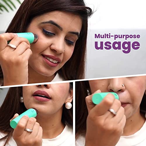 AGARO Facial Hair Remover Mhr100 For Women, Flawless Electric Painless Hair Remover For Upper Lip, Chin & Cheeks Eye Green AGARO Facial Hair Remover Mhr100 For Women, Flawless Electric Painless Hair Remover For Upper Lip, Chin & Cheeks Eye Green