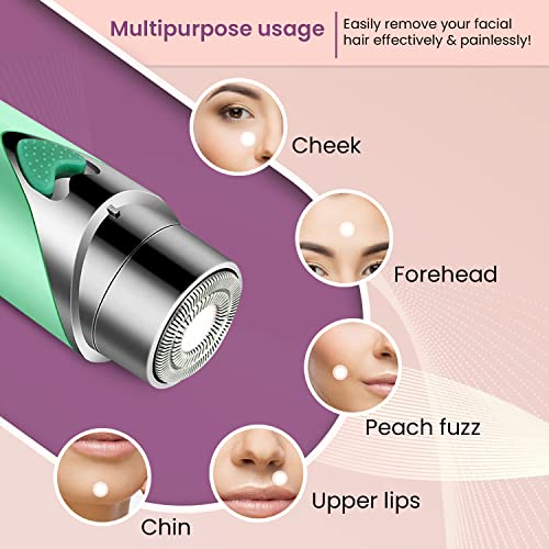 AGARO Facial Hair Remover Mhr100 For Women, Flawless Electric Painless Hair Remover For Upper Lip, Chin & Cheeks Eye Green AGARO Facial Hair Remover Mhr100 For Women, Flawless Electric Painless Hair Remover For Upper Lip, Chin & Cheeks Eye Green