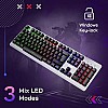 Redgear Grim V2 Wired Gaming Keyboard with Double Injected Keycaps, Floating Keycaps, Ergonomic Design