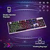 Redgear Grim V2 Wired Gaming Keyboard with Double Injected Keycaps, Floating Keycaps, Ergonomic Design