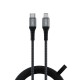 boAt LTG 650 type C To Lightning Apple Mfi Certified fast Charging Cable with Nylon Braiding and 480mbps Data Sync