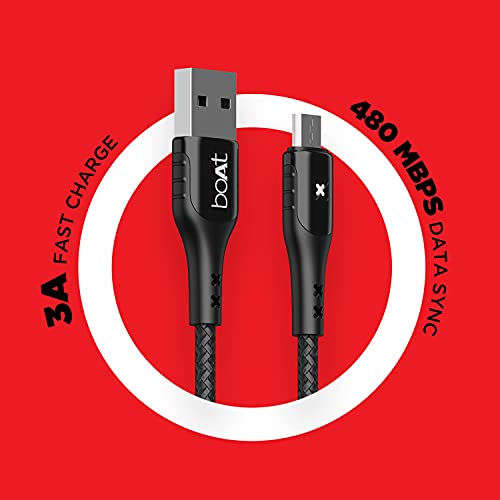 boAt Micro USB 600 Smart Auto Disconnecting Cable with LED Indicator (Mercurial Black) boAt Micro USB 600 Smart Auto Disconnecting Cable with LED Indicator (Mercurial Black)