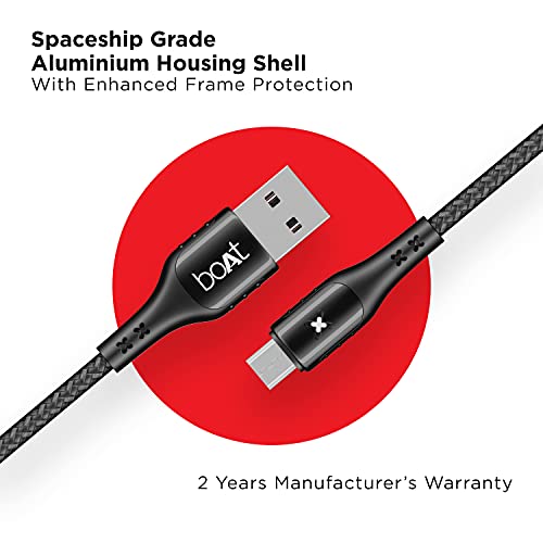 boAt Micro USB 600 Smart Auto Disconnecting Cable with LED Indicator (Mercurial Black) boAt Micro USB 600 Smart Auto Disconnecting Cable with LED Indicator (Mercurial Black)