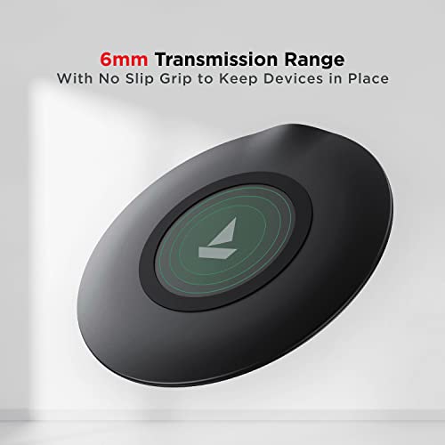 boAt floAtpad 300 Wireless Charger with 6mm Transmission Range, Smart IC Protection Against Damage (Carbon Black) boAt floAtpad 300 Wireless Charger with 6mm Transmission Range, Smart IC Protection Against Damage (Carbon Black)