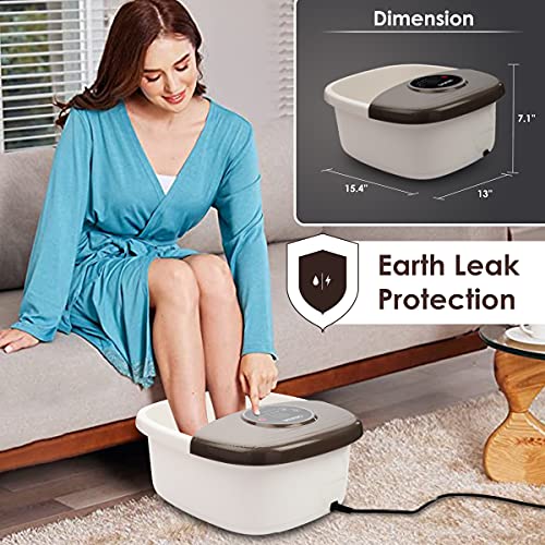 AGARO REGAL Foot Spa Bath Massager With Heat, 16 Manual Massage Rollers Bubble Function For Soothing Massage White AGARO REGAL Foot Spa Bath Massager With Heat, 16 Manual Massage Rollers Bubble Function For Soothing Massage White