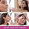 Vega Feather Touch 4-In-1 Trimmer for Women, Suitable for trimming Eyebrows, Nose, Face Bikini Area (VHBT-03) White