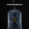 Cosmic Byte Orcus RGB Honeycomb Gaming USB Mouse with Software, Ultra Lightweight 74Grams, Braided Cable (Black)