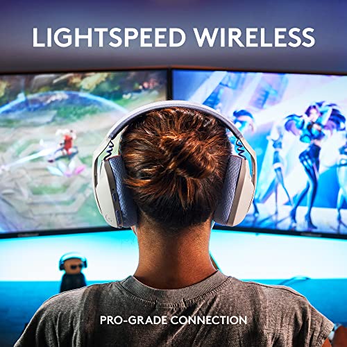 Logitech G435 Lightspeed and Bluetooth Wireless Over Ear Gaming Headphones - Lightweight with Dual mics - White Logitech G435 Lightspeed and Bluetooth Wireless Over Ear Gaming Headphones - Lightweight with Dual mics - White