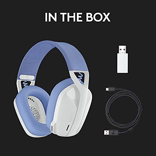 Logitech G435 Lightspeed and Bluetooth Wireless Over Ear Gaming Headphones - Lightweight with Dual mics - White Logitech G435 Lightspeed and Bluetooth Wireless Over Ear Gaming Headphones - Lightweight with Dual mics - White