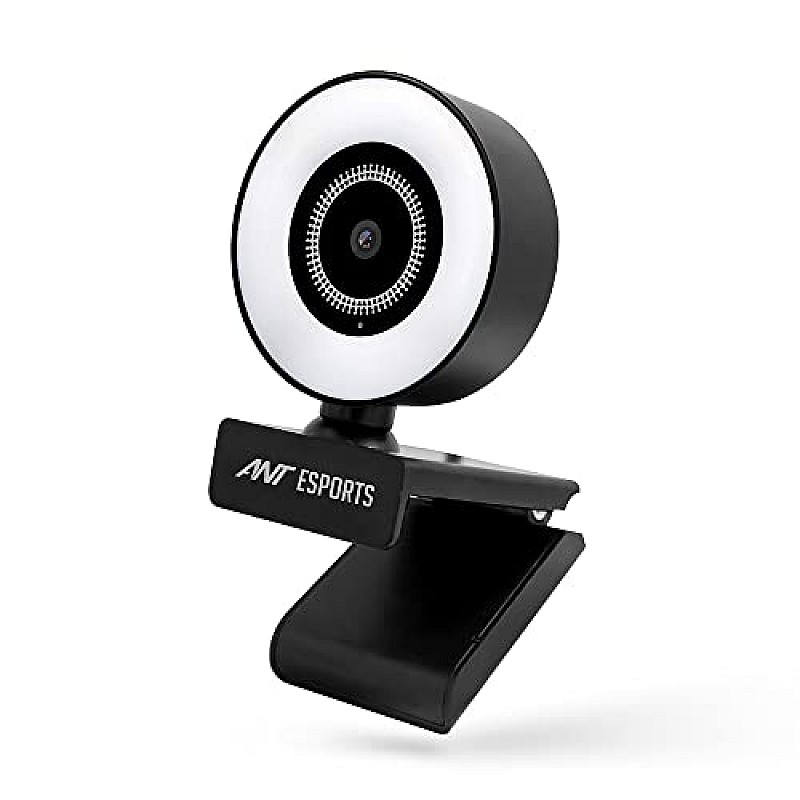 Ant Esports StreamCam120 Streaming 1080P HD Webcam Built in Adjustable Ring Light and Mic