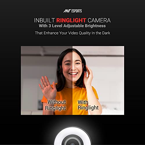 Ant Esports StreamCam120 Streaming 1080P HD Webcam Built in Adjustable Ring Light and Mic Ant Esports StreamCam120 Streaming 1080P HD Webcam Built in Adjustable Ring Light and Mic