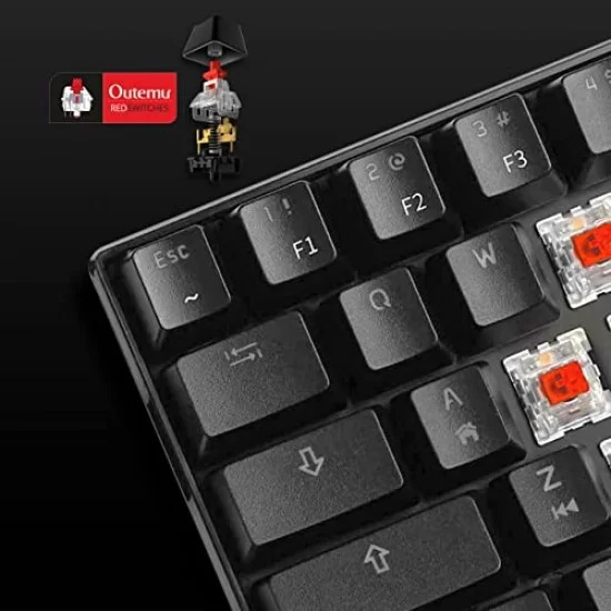 Ant Esports MK1300 Mini Wired Mechanical Gaming Keyboard Black