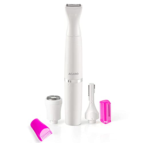 AGARO Rechargeable Multi Trimmer For Women, Eyebrow, Underarms 1 Hour Usage White AGARO Rechargeable Multi Trimmer For Women, Eyebrow, Underarms 1 Hour Usage White