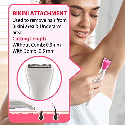 AGARO Rechargeable Multi Trimmer For Women, Eyebrow, Underarms 1 Hour Usage White AGARO Rechargeable Multi Trimmer For Women, Eyebrow, Underarms 1 Hour Usage White