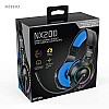 Nitho NX200 Gaming Headset with RGB Light and Microphone, Over-Ear Stereo Headphones Blue for Xbox Series Xbox One, PS5, PS4