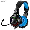 Nitho NX200 Gaming Headset with RGB Light and Microphone, Over-Ear Stereo Headphones Blue for Xbox Series Xbox One, PS5, PS4