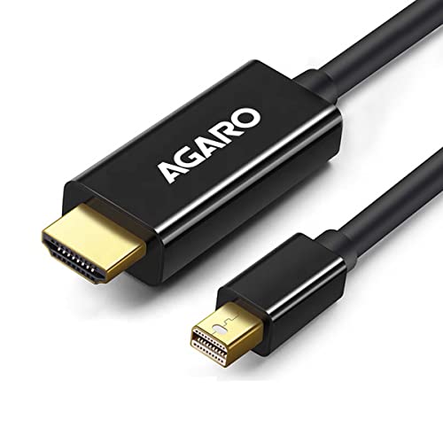AGARO Mini Displayport Mini Dp To Hdmi Male To Male Cable Thunderbolt Port Compatible With Laptop, 3 Meter (9.8 Feet) Black AGARO Mini Displayport Mini Dp To Hdmi Male To Male Cable Thunderbolt Port Compatible With Laptop, 3 Meter (9.8 Feet) Black