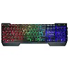 RPM Euro Games Gaming Backlit RGB Keyboard with Wrist Support Semi-Mechanical and USB (Black)