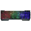 RPM Euro Games Gaming Backlit RGB Keyboard with Wrist Support Semi-Mechanical and USB (Black)