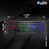 RPM Euro Games Gaming Backlit RGB Keyboard with Wrist Support Semi-Mechanical and USB (Black)