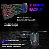 RPM Euro Games Gaming Backlit RGB Keyboard with Wrist Support Semi-Mechanical and USB (Black)