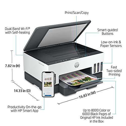 HP Smart Tank 720 All-in-One Duplex Wifi High Capacity Inktank Multi-function WiFi Color Inkjet Printer HP Smart Tank 720 All-in-One Duplex Wifi High Capacity Inktank Multi-function WiFi Color Inkjet Printer